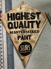 Vintage 1940’s Sears Roebuck And Co. Advertising Paper Kite Master-Mixed Paint picture