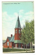 CONGREGATIONAL CHURCH, Billings, Montana, c1910's Unused/Unposted Postcard picture