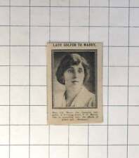 1915 Champion Lady Golfer Miss Lily Moore, To Wed Lt. V C Morris picture