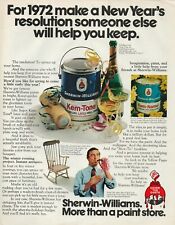 1971 Sherwin Williams Paints Resolution 1972 New Years Help You Keep Print Ad picture