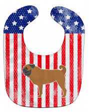 USA Patriotic Pug Baby Bib BB3347BIB picture