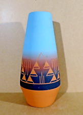 Native American Sioux Pottery Vase Signed Martin DeCory 9.75