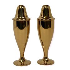 Vintage Dirilyte Salt And Pepper Shakers Set Of 2 Dirigold Gold Tone   picture