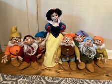 Disney Snow White and 7 Dwarfs Porcelain Doll Set Limited Edition /2500 COMPLETE picture