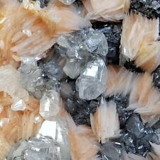 EXCEPTIONAL 2 3/4 INCH CERUSSITE CRYSTALS WITH BARITE OVER GALENA picture