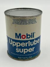 Vintage MOBIL Super Upperlube 8OZ CAN ALL METAL NOS Full Good Condition picture