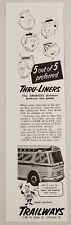 1953 Print Ad Trailways Bus Thru-Liners Buses Tommy Trailways Chicago,Illinois picture