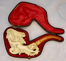 A Fantastic Antique 19th Century Meerschaum Tobacco Pipe With a Nude Cherub picture