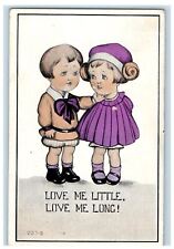c1910's Two Girls Love Me Little Love Me Long Richville New York NY Postcard picture
