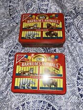 Lot of 2 Nabisco BarnumAnimal  Crackers  85th Anniversary Collector Tins 1987 picture