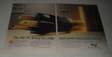 1991 Intel 486 PC Computer Ad - The 486 PC. It may be a little more power picture