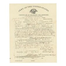 1862 Civil War Discharge — 10th Massachusetts —Signed by General Innis N. Palmer picture