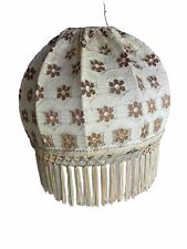 vintage Funky fringed Fabric domed lampshade picture