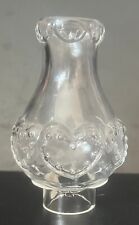 Clear Sweetheart Miniature Embossed Lamp Chimney Fits 1 1/8