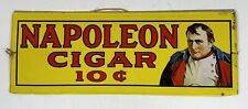 Vintage Napoleon Cigar 10 Cent 1974 Tobacco Sign Embossed Metal 19