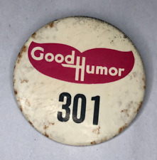 Vintage Good Humor Ice Cream Driver Employee Pinback Button Badge #301 Dairy picture