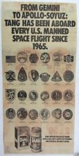 Vintage 1975 TANG NASA Apollo Soyuz Patches Newspaper Print Ad picture