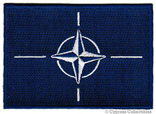 NATO FLAG embroidered iron-on PATCH MILITARY EMBLEM NORTH ATLANTIC TREATY logo picture