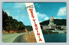 Charleston WV-West Virginia, Banner Greetings, Vintage Postcard picture