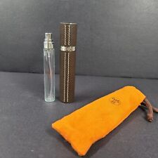 Hermes Portable Refillable Perfume Bottle Case Atomizer Brown Leather 10ml/.33oz picture
