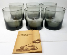 John Deere® Old Fashioned Bar Glasses Set of 6 1980s Textured Bottom Color Craft picture