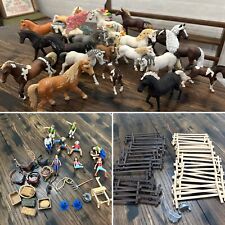 Schleich Horse Figures Accessories Fences Saddles Riders Lot Of 21 Horses Extras picture