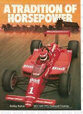 1987 Budweiser Beer Racing Vintage Magazine Ad   Bobby Rahal '86 CART PPG Champ picture