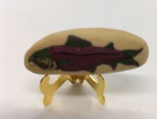 Vintage Handmade Fimo TECHNIQUE POLY CLAY “FISH” BUTTON Set 3  picture