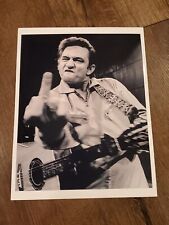 JOHNNY CASH Art Print 8x 10 Poster Vintage Man in Black middle finger Country  picture