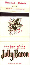 Brantford Ontario Canada The Inn of The Jolly Baron Vintage Matchbook Cover picture