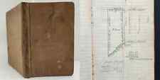 1948-9 vintage FIELD BOOK burlington nj HANDWRIT PLAT PROPERTY MAPS john ZELLEY picture