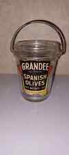 Antique VTG Grandee Spanish Olives Jar Barrel picture
