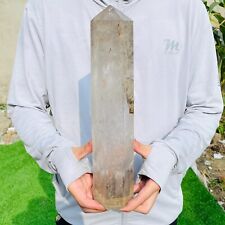 5.70lb Natural Clear Smoky Obelisk Quartz Crystal Wand Point Specimen Healing picture