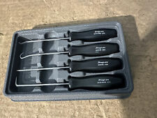 NEW SNAP-ON TOOLS 4 PIECE MINI BLACK HARD HANDLE PICK SET IN TRAY picture