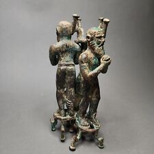 MUSEUM QUALITY GREEK OR ROMAN BRONZE 3 ATTACHED MALE FIGURES. VERY IMPORTANT  picture
