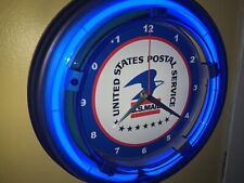 USPS Post Office OldLogo Mail Postal Carrier Advertising Neon Wall Clock Sign picture