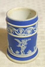 Small Antique Wedgwood England Blue Jasperware Spill Vase 2 1/2