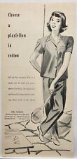 1946 Girl Scouts Shantung Clothing Badminton Vtg Print Ad Man Cave Art Deco NY picture