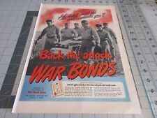 1943 vintage AD Back the Attack With AUTO-LITE Buy WAR BONDS picture