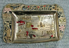 Vintage 1950's Japan Soft Metal Colorado Map Hand Painted Trinket Tray FREE S/H picture