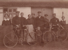 WWI German Army Bicycle Soldiers Wearing Medal Rppc Postcard Real Photo picture