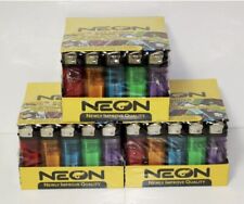 150 Disposable Lighters WHOLESALE LOT Assorted Colors NEON by MK picture
