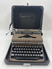 Vintage ROYAL ARISTOCRAT TYPEWRITER Portable with Glass Keys Classic Brown 1940s picture