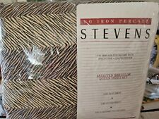 Vintage Stevens No Iron Percale Selected Irregular Queen Sheet Set New picture