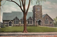 1909 East Weymouth First Congressional Church Massachusetts MA Postcard picture