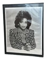Framed 1990 Actress Talk Show Host Oprah Winfrey Portrait By Ron Slenzak Tv 8X10 picture