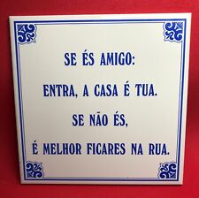 Portuguese Idiomatic Expressions Tile Ceres Coimbra Portugal Warning To A Friend picture