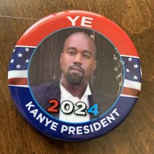  Kanye West YE 2024 Presidential Campaign Pinback Button picture