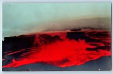 Hawaii HI Postcard RPPC Photo View Of Kilauea Volcano Lava c1940's Vintage picture