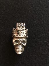 Affliction .925 Sterling Silver Crowned Skull Pendant picture
